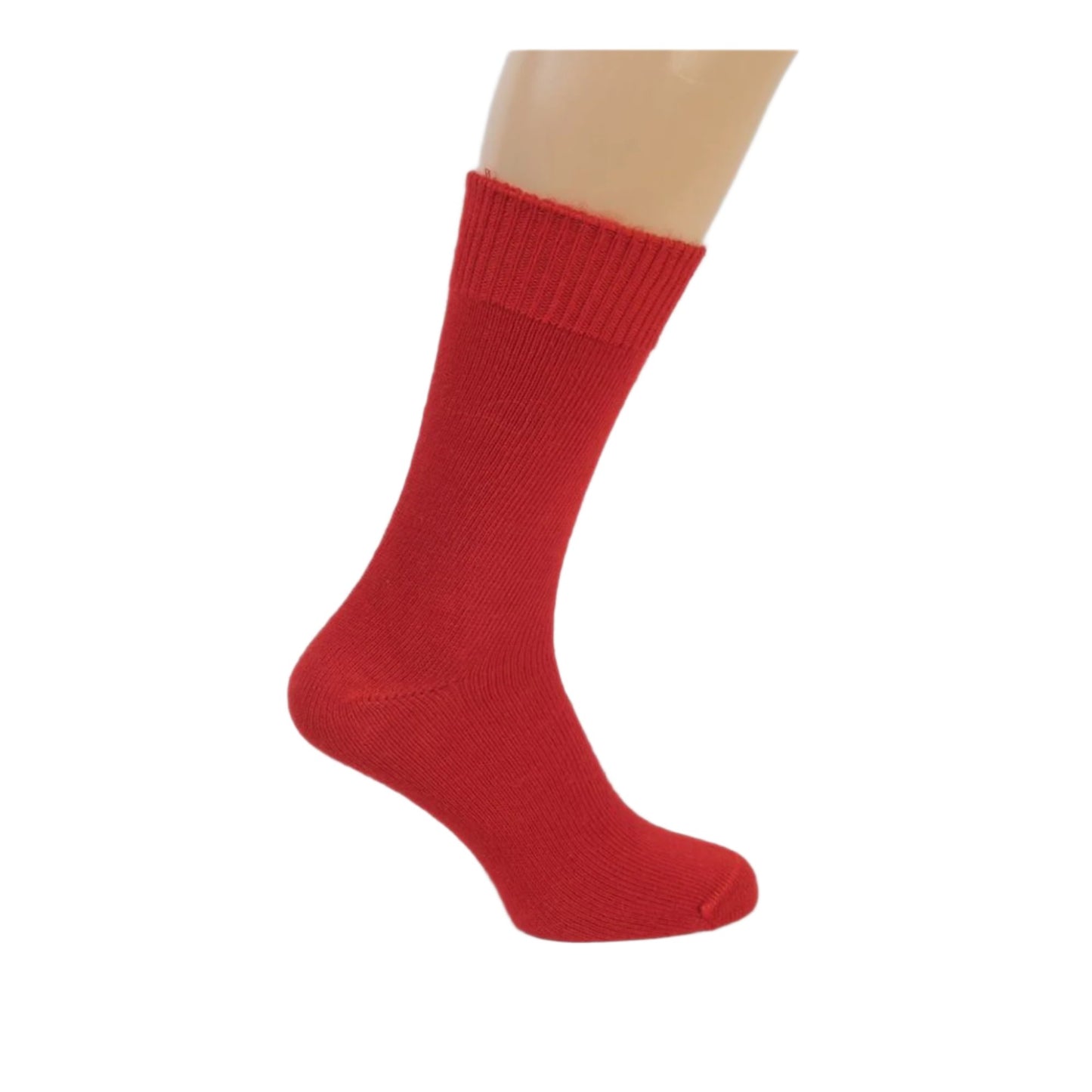 Warm everyday UK-made Mohair Socks - red