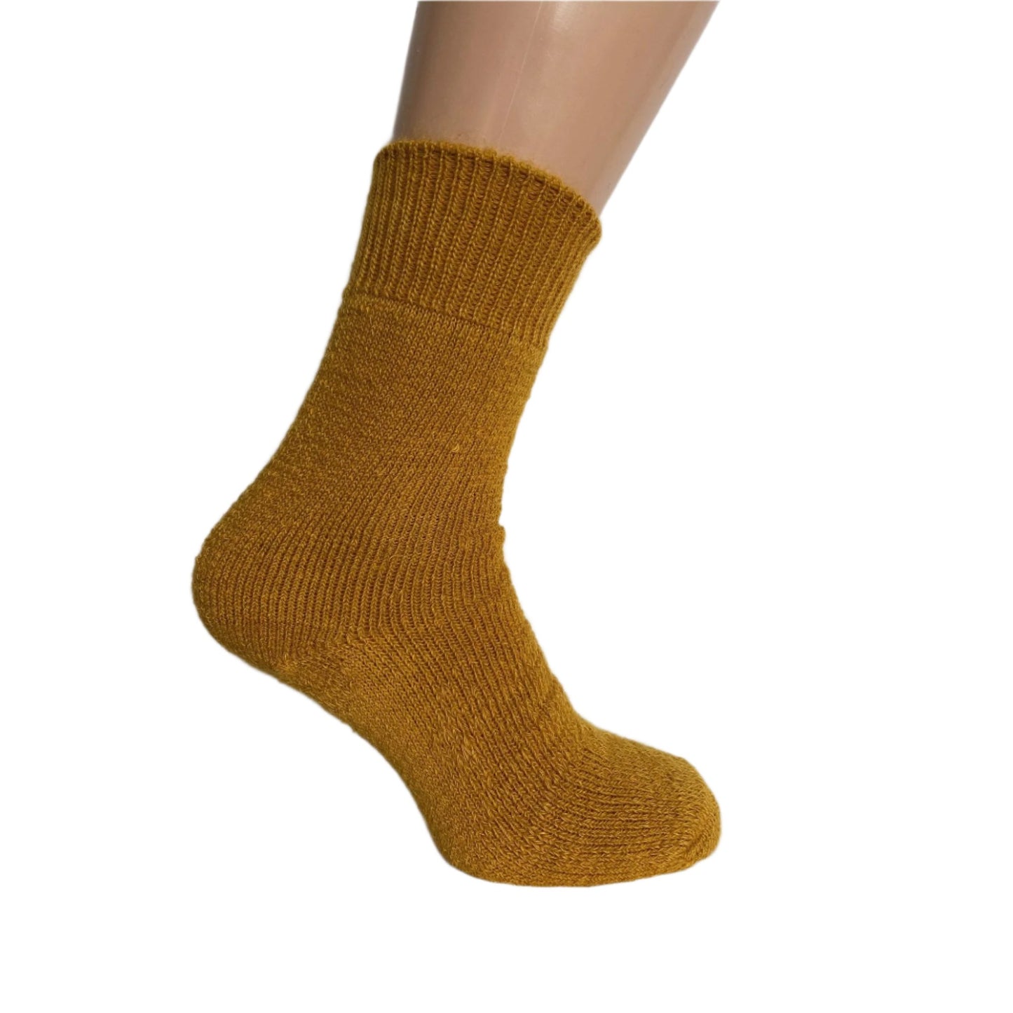 Short walking socks - Mohair - Mustard