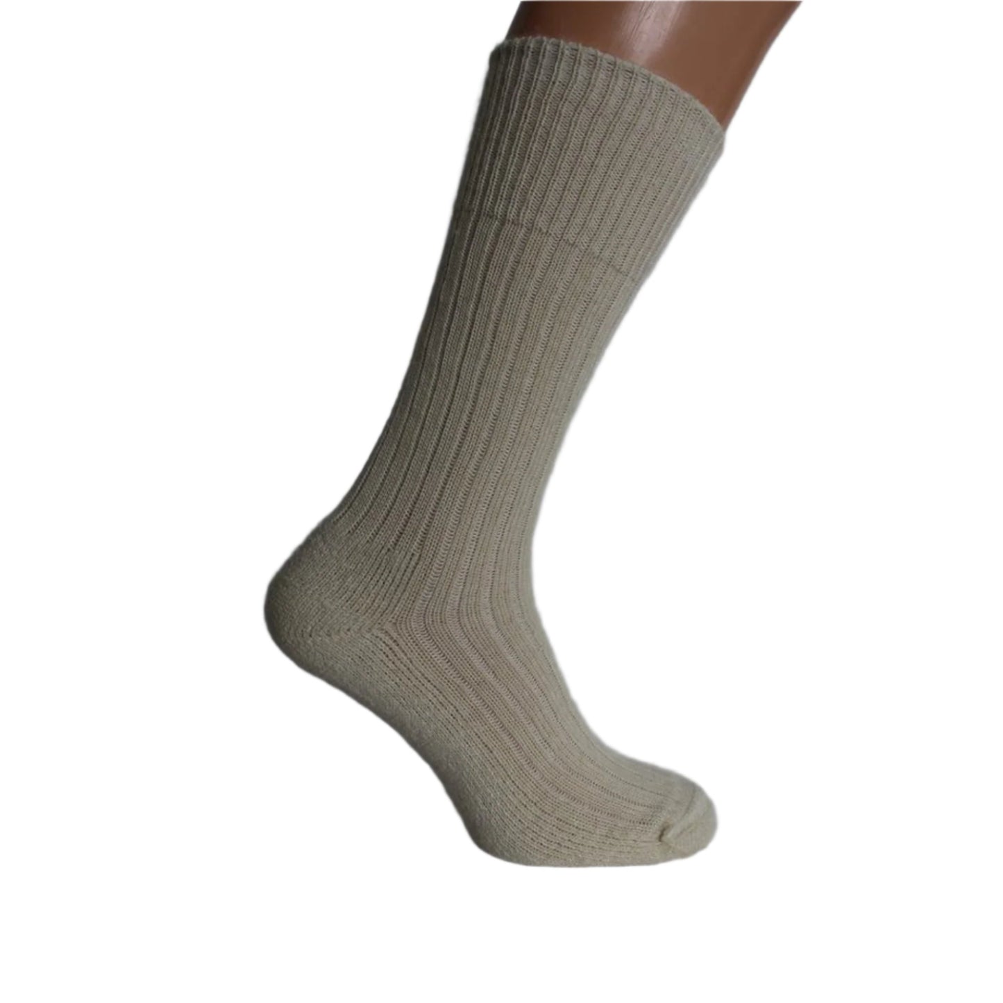 Cream Natural coloured long Mohair Socks