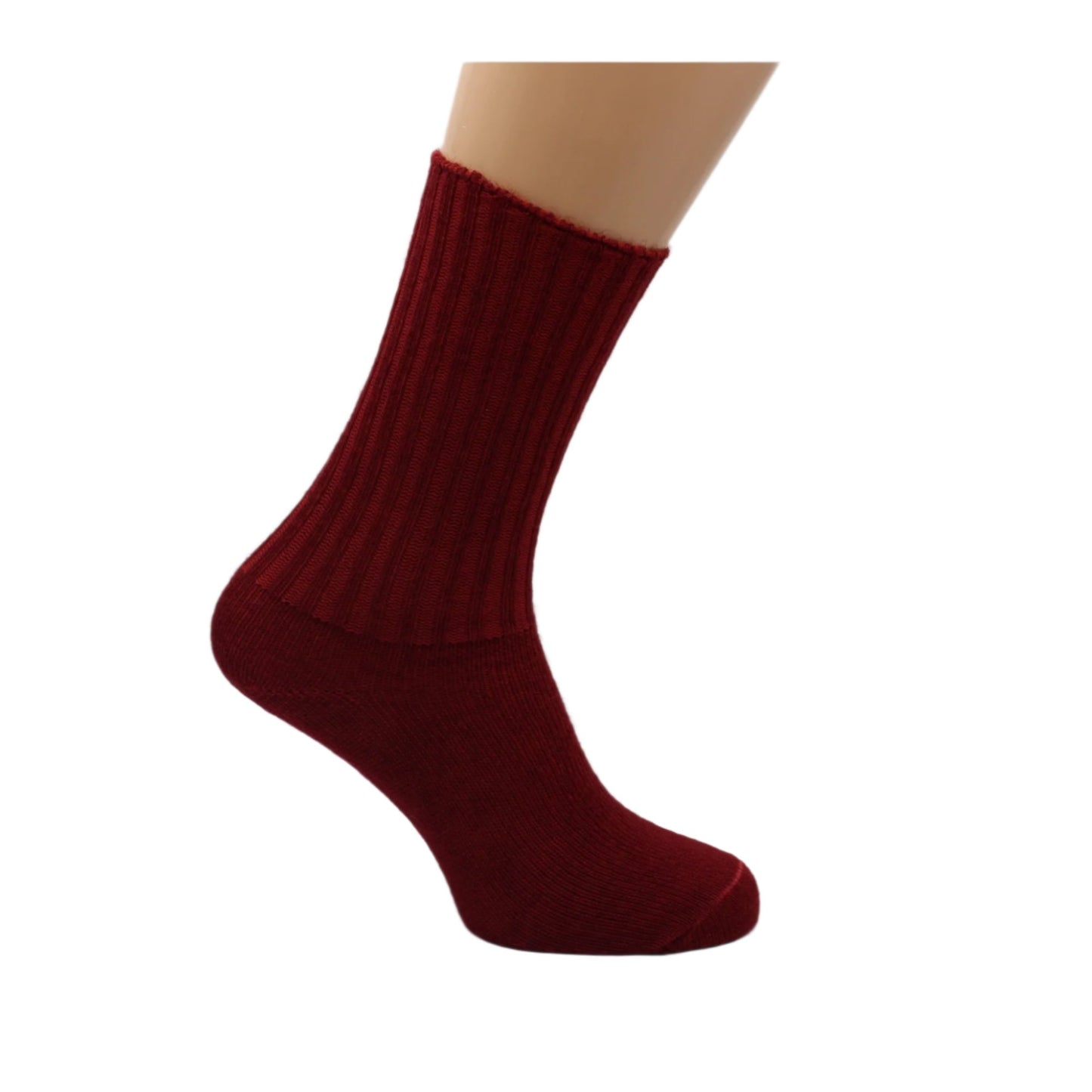 Loose topped Mohair socks - Wine colour