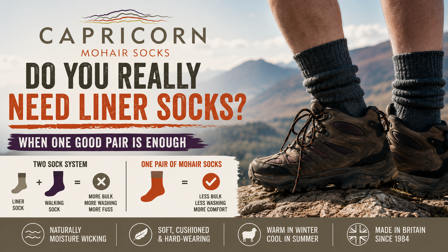 Comfortable mohair socks for hikers