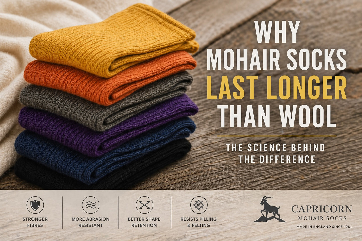 Why a pair of Mohair Socks will outlast three pairs of Wool socks
