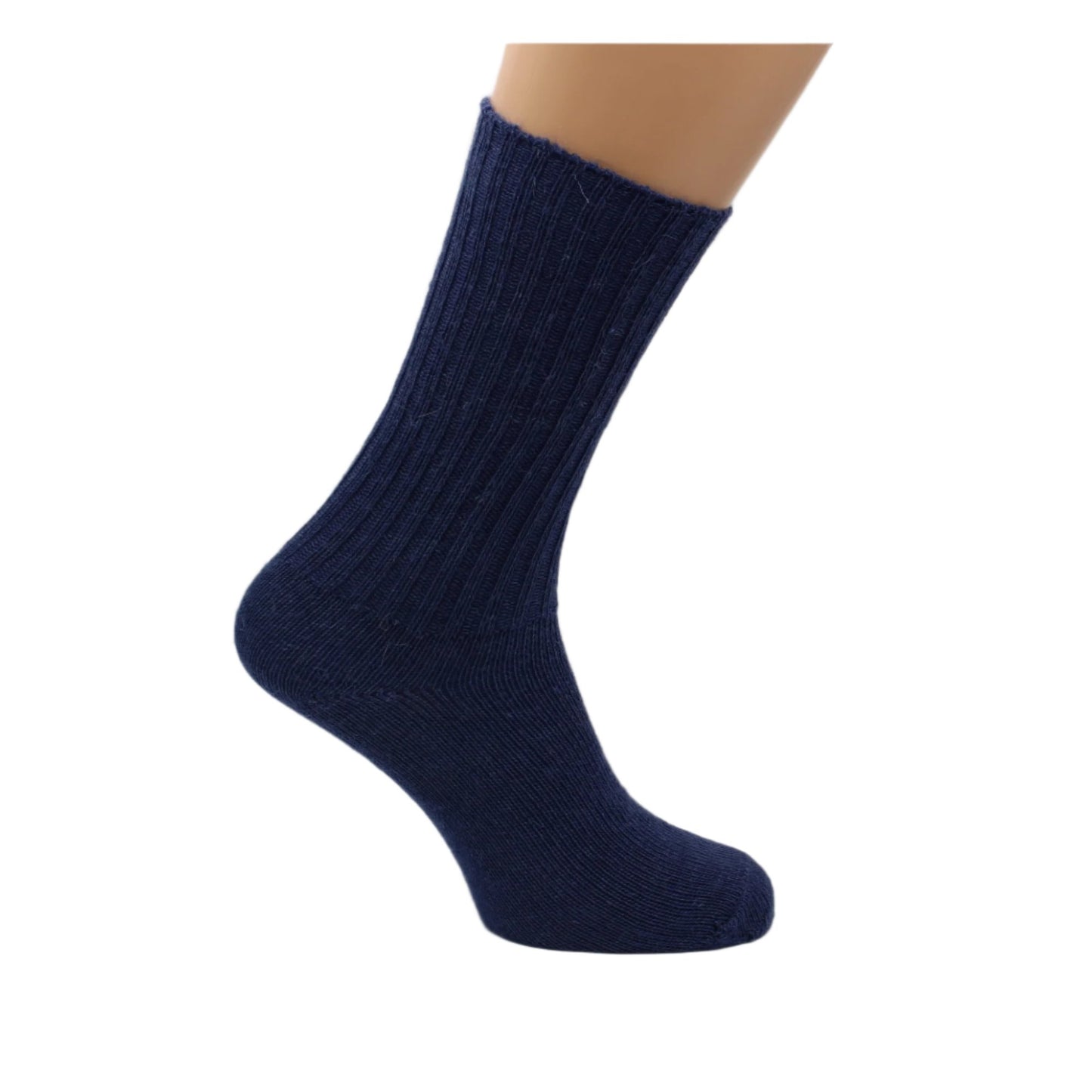 Navy blue Mohair Socks - loose-topped