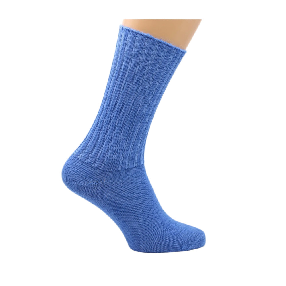 Loose topped Mid-blue Mohair Socks