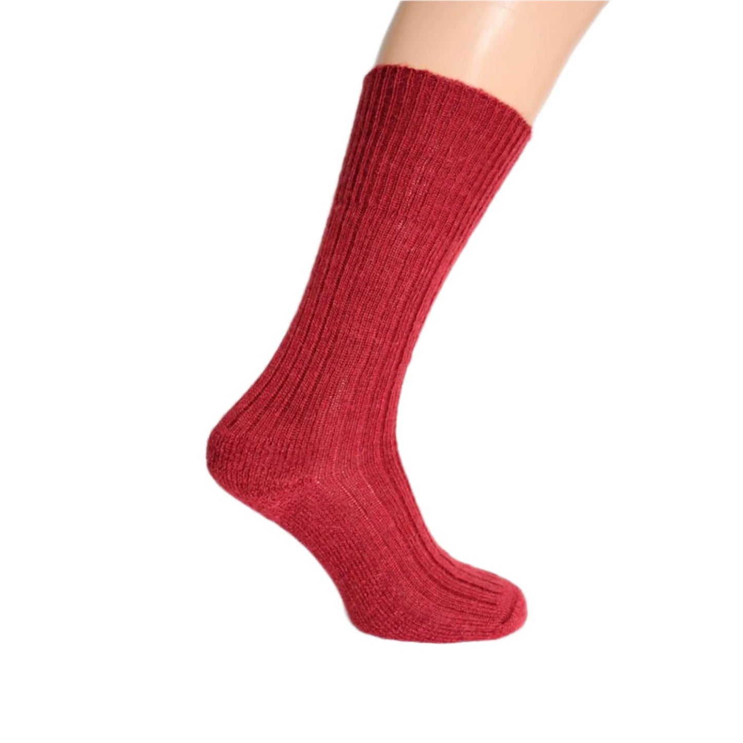Wine coloured 3/4 length Mohair Socks