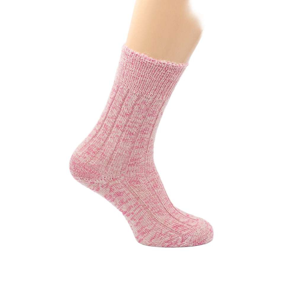 
                      
                        UK made Pink textured Mohair socks on a white background
                      
                    