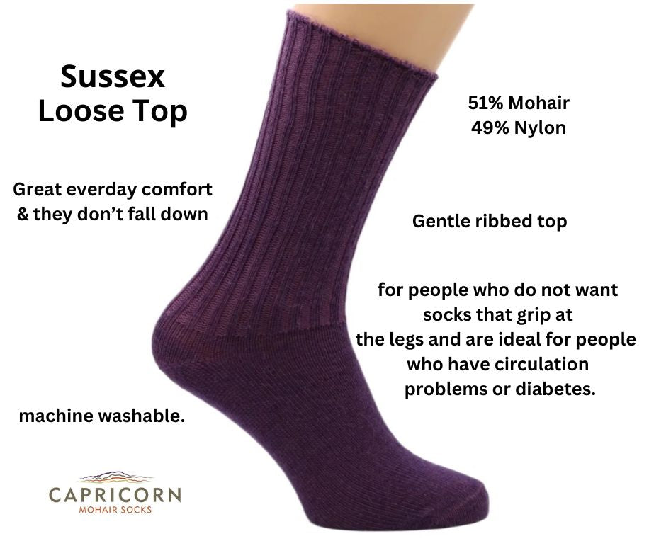 
                      
                        The key features that make for a great quality UK made loose topped sock
                      
                    