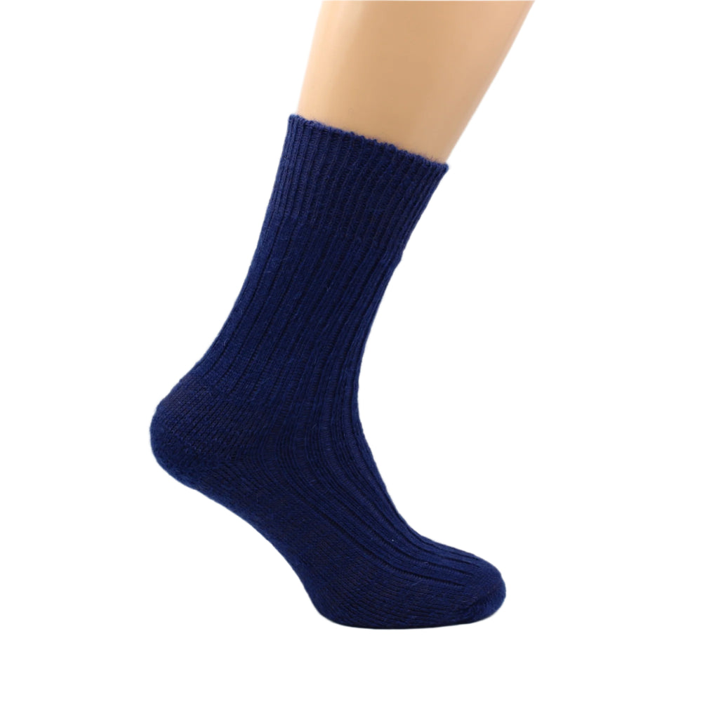 An ankle length warm mohair sock with a padded sole for superb warmth in a shoe or boot